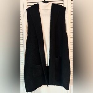 Ricki's Black Wool Open Front Cardigan